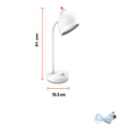 yage yg-t126 white rechargeable led desk lamp